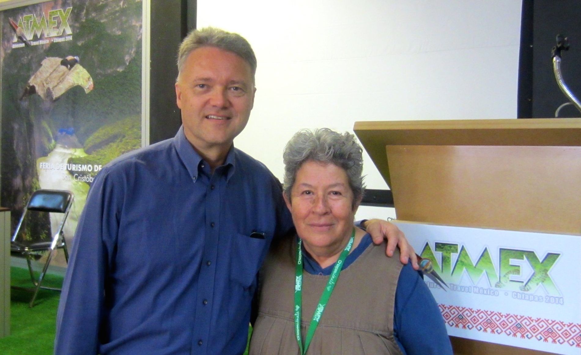 Pati Ruiz of Sierra Gorda with Randy Durband ATMEX in Chiapas 29 Aug 2014