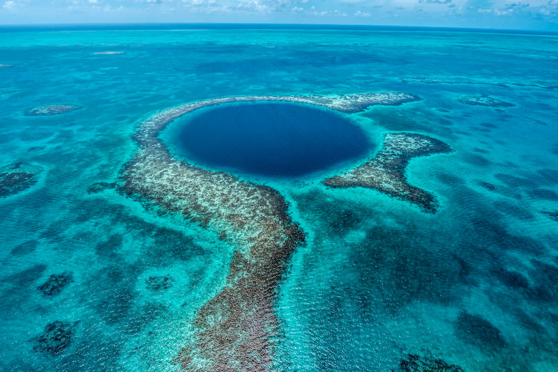 Blue Hole Aerial Shots Belize