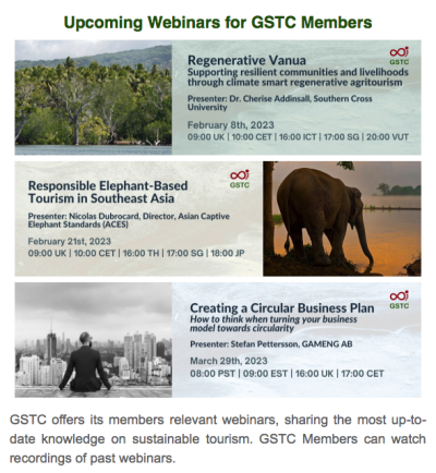 GSTC Webinars